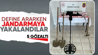 Kaynarca'da 5 kişi define ararken yakalandı