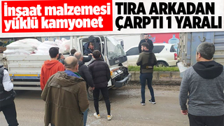Kaynarca'da kamyonet tıra çarptı