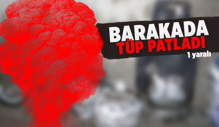 Kaynarca'da yanan barakada tüp patladı