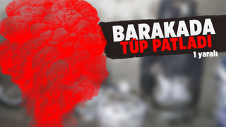 Kaynarca'da yanan barakada tüp patladı