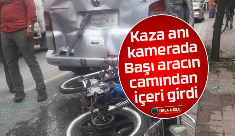 Kaza anı kamerada, kanlar içinde kaldı