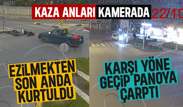 Kaza anları kamerada
