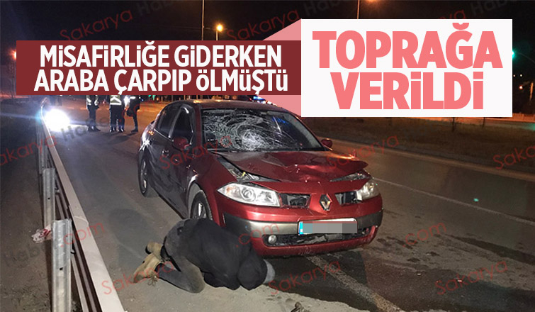 Kaza kurbanı kadına acı veda