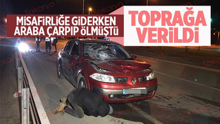 Kaza kurbanı kadına acı veda