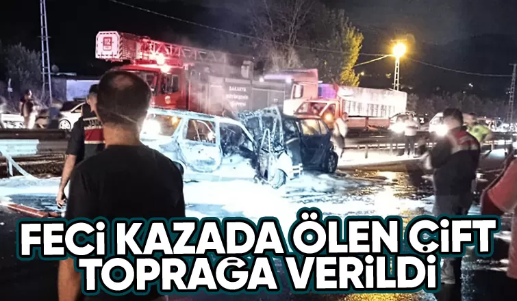 Kaza kurbanı karı koca toprağa verildi