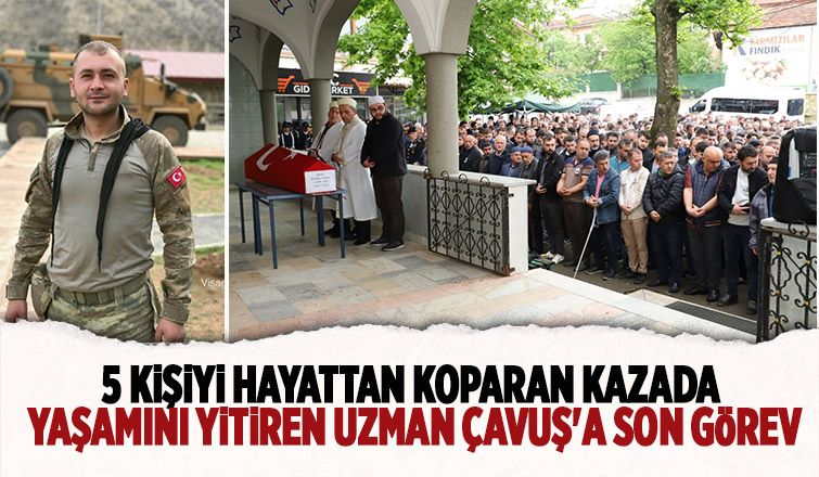 Kaza kurbanı uzman çavuş toprağa verildi