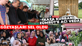 kaza kurbanı Zümrüt'e son görev