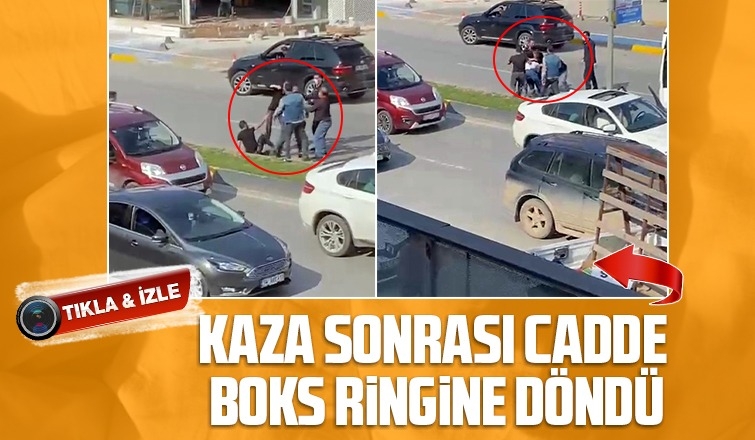 Kaza sonrası cadde boks ringine döndü