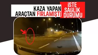 Kaza yapan araçtan yola fırlayan çocuğun tedavisi sürüyor