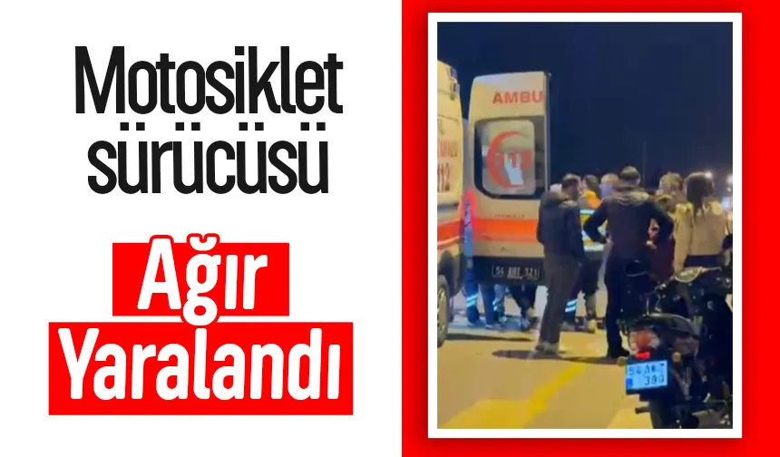 Kaza yapan motosikletli ağır yaralandı