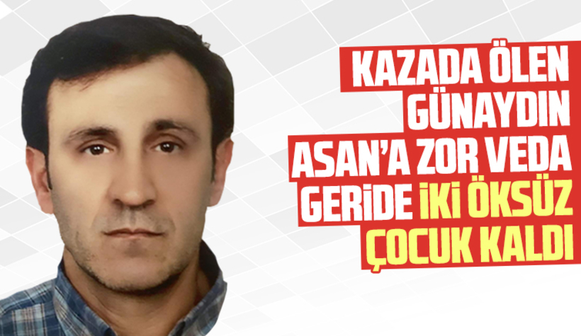 Kazada hayatını kaybeden iki çocuk babasına acı veda
