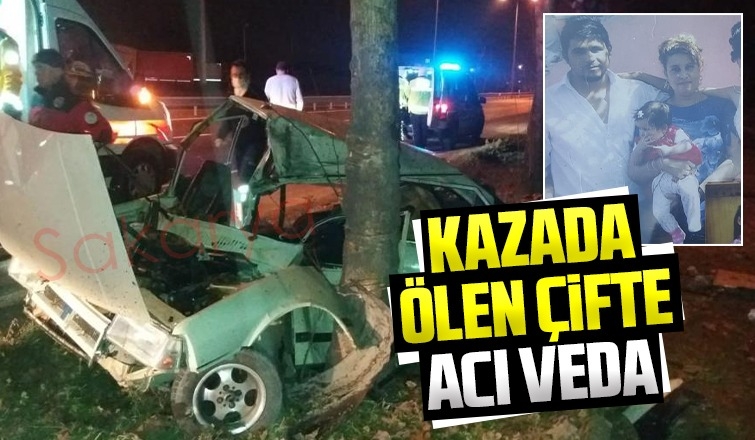 Kazada ölen çifte acı veda