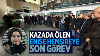 Kazada ölen genç hemşire için çalıştığı hastanede tören