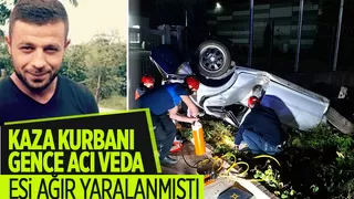 Kazada ölen genç toprağa verildi