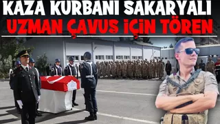 Kazada ölen Sakaryalı uzman çavuş için tören düzenlendi