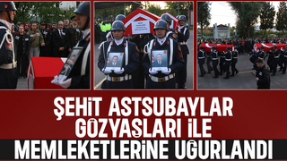 Kazada şehit olan astsubaylar gözyaşlarıyla memleketlerine uğurlandı