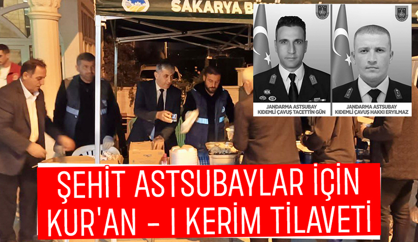 Kazada şehit olan astsubaylar için Kur’an-ı Kerim tilaveti
