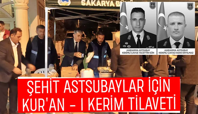 Kazada şehit olan astsubaylar için Kur’an-ı Kerim tilaveti