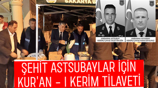 Kazada şehit olan astsubaylar için Kur’an-ı Kerim tilaveti
