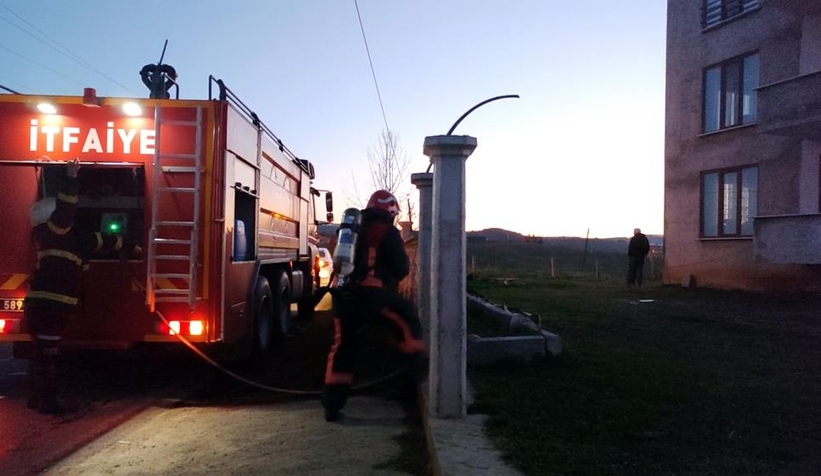 Kazan dairesinde yangın paniği