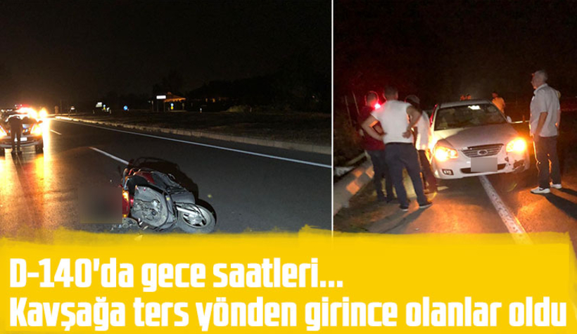 Kazancı kavşağında kaza: 1 yaralı