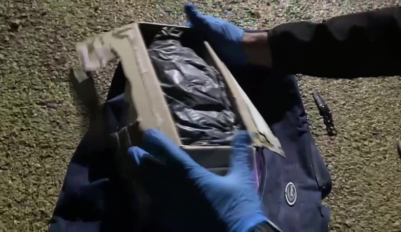 Kedi kumu kutularından 25 kilo uyuşturucu çıktı