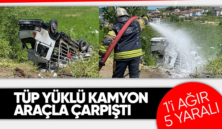 Kefken yolunda feci kaza:  1'i ağır 5 yaralı