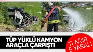 Kefken yolunda feci kaza:  1'i ağır 5 yaralı