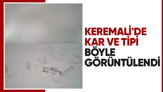 Kemerali Yaylası'nda kar ve tipi etkili oluyor