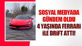Kenan'ın 4 yaşındaki oğlu ferrari ile drift attı