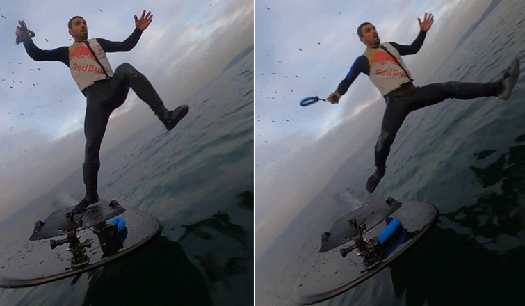 Kenan Sofuoğlu Flite board yaparken düştü