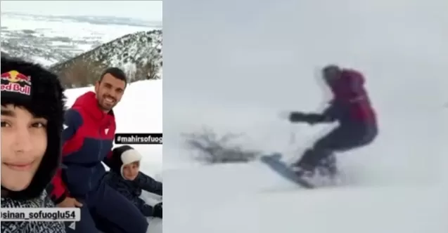 Kenan Sofuoğlu, Serdivan'da snowboard yaptı