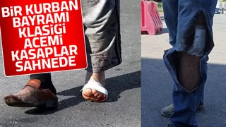 Kendilerini kesen acemi kasaplar acile koştu