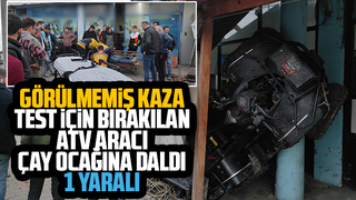 Kendiliğinden hareket edip çay ocağına daldı