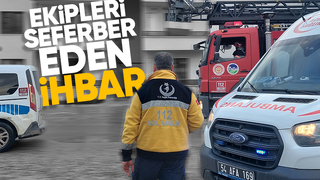 Kendine zarar veren kadın ekipleri alarma geçirdi