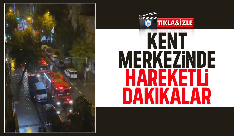 Kent merkezinde yangın paniği
