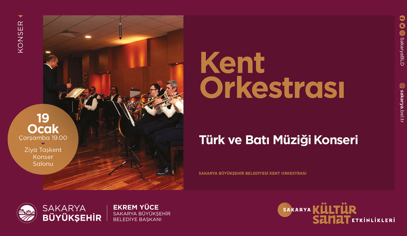 Kent Orkestrası Ziya Taşkent’te sahne alacak