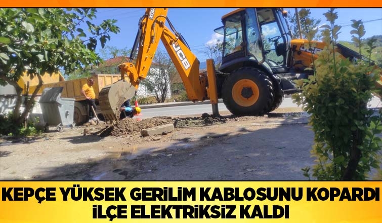 Kepçe kalboyu kopardı Akyazı elektriksiz kaldı