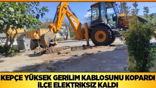 Kepçe kalboyu kopardı Akyazı elektriksiz kaldı