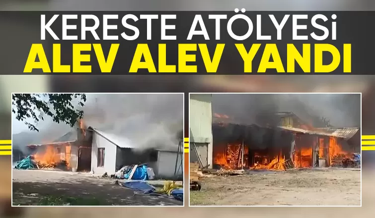 kereste atölyesi alevlere teslim oldu