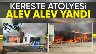 kereste atölyesi alevlere teslim oldu