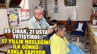 Kıbrıs Gazisi 57 yıldır berberlik yapıyor
