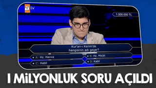 Kim Milyoner Olmak İster'de 1 milyonluk soru açıldı