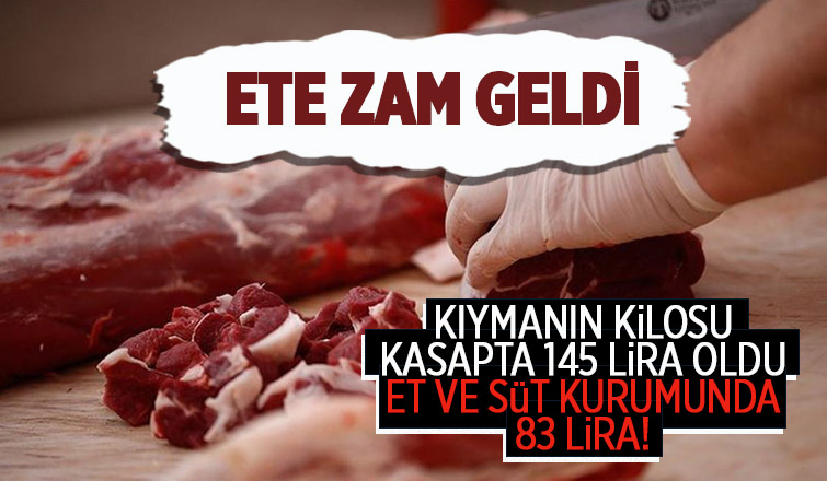 Kırmızı et zamlandı