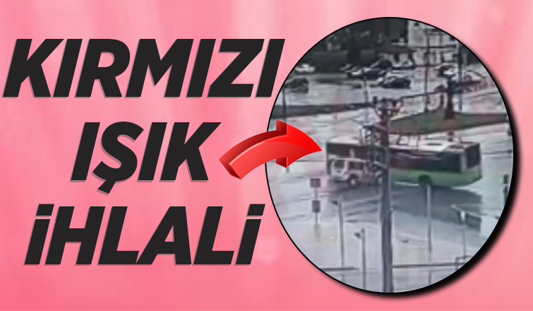 Kırmızıda geçip otobüse çarptı: 3 yaralı