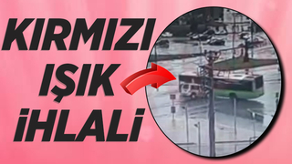 Kırmızıda geçip otobüse çarptı: 3 yaralı