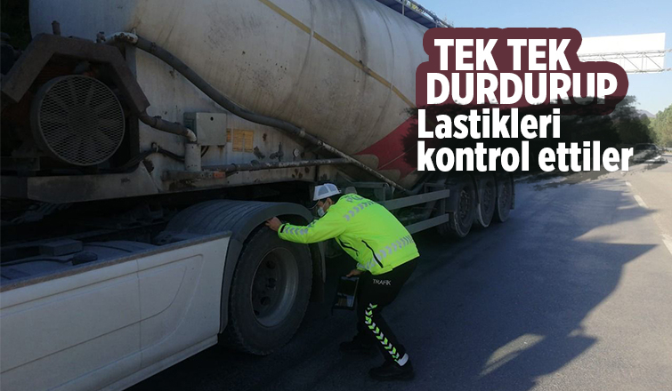 Kış lastiği denetimi yapıldı