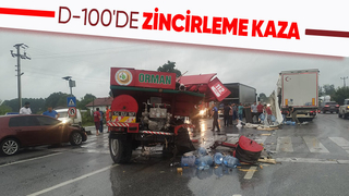 Kızılcıkormanda zincirleme kaza