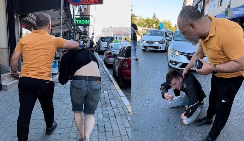 Kızına uyuşturucu madde satanı döve döve karakola götürdü