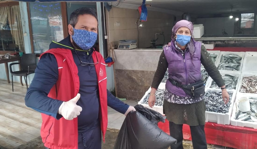 Kocaali esnafından destek